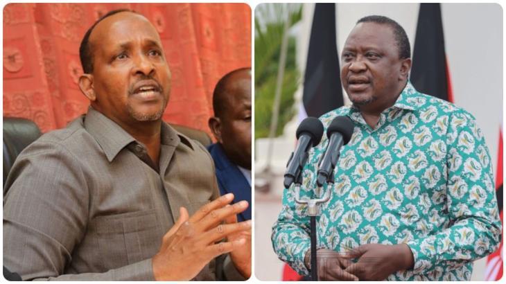 A composite image of Former President Uhuru Kenyatta and CS Aden Duale.