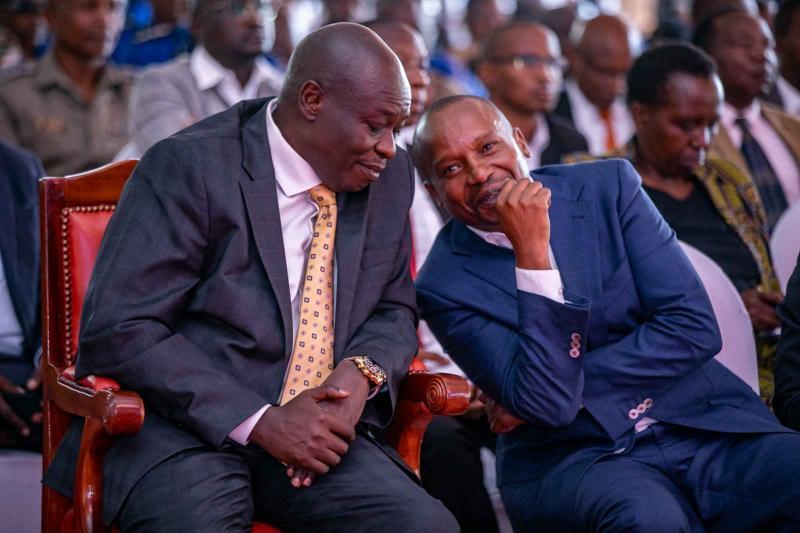 Deputy President Rigathi Gachagua and Interior CS Kithure Kindiki.