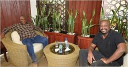 Muhoozi Kainerubaga with former president Uhuru Kenyatta.