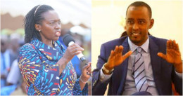 Photo collage of Narc Kenya Party leader Martha Karua and State House spokesperson Hussein Mohamed.