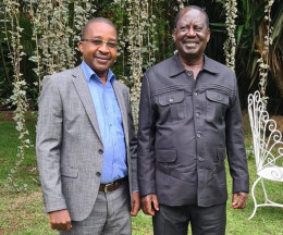 File image of Raila Odinga and Mwangi Wa Iria