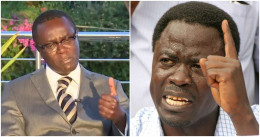 Collaged photo of political analyst Mutahi Ngunyi and Homa Bay Town MP Peter Kaluma.