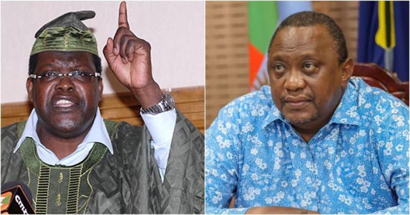 Collaged photos of lawyer Miguna Miguna and former president Uhuru Kenyatta.