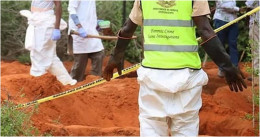 Over a hundred bodies have been exhumed so far