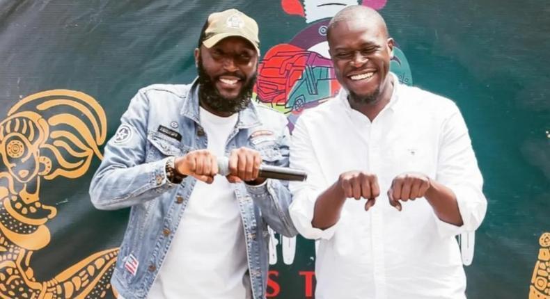 File image of Governor Sakaja and Shaffie Weru