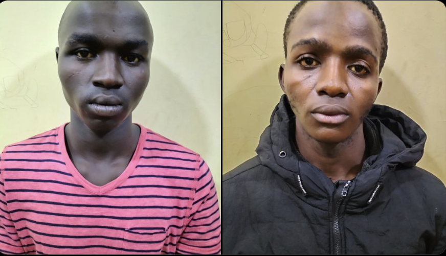 Maxwel Omukuba Shisika and Kevin Ngechu Wanjiru, both 21 years old are now in custody.