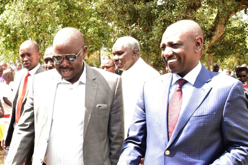 File image of President Ruto and Isaac Ruto.