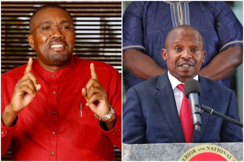 Photocollage of Kithure Kindiki and Kabando Wa Kabando.