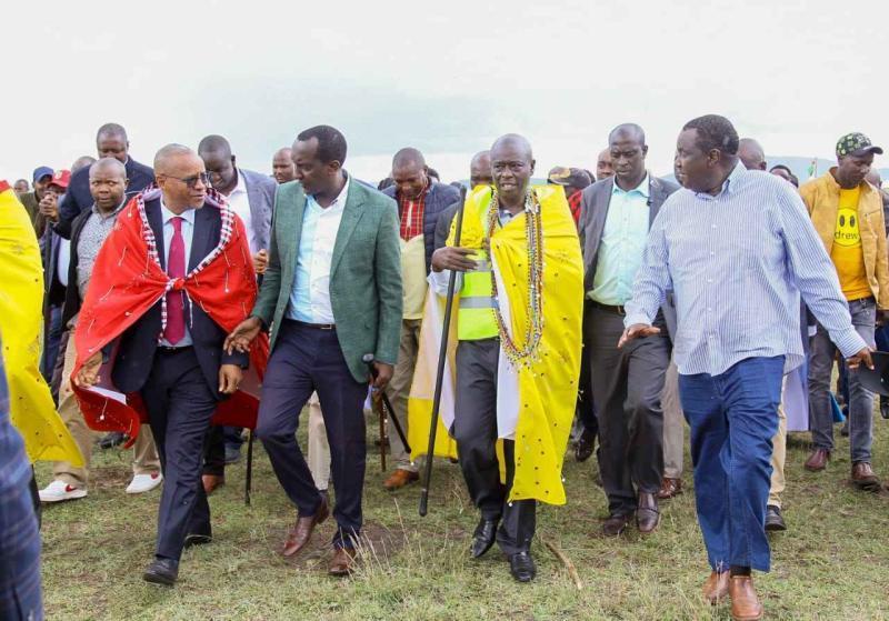 DP Rigathi Gachagua and Naroka Governor Patrick Ole Ntutu.