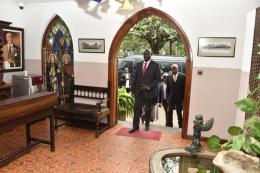 Gachagua arrives at Lee's funeral home where the body of Dedan Kimathi's widow Mukami Kimathi was taken.