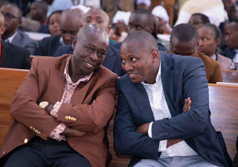 Deputy President Rigathi Gachagua and Kikuyu MP Kimani Ichung’wah.