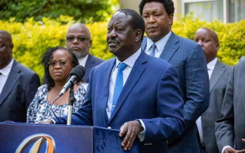 File image of Azimio la Umoja leader Raila Odinga.