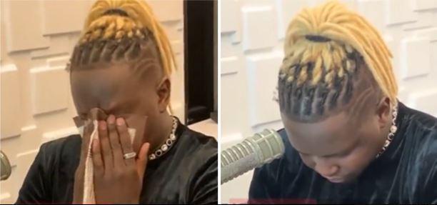 Dj Fatxo Breaks Down during Radio Jambo Interview. Screengrab.