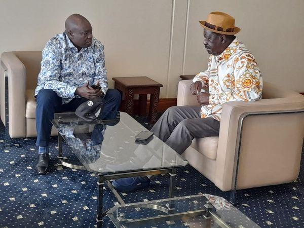 File Image of Deputy President Rigathi Gachagua with Raila Odinga.