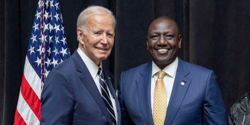 File image of President Ruto and US President Joe Biden.