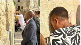 President William Ruto and Mama Rachel Ruto Praying at the Western Wall.