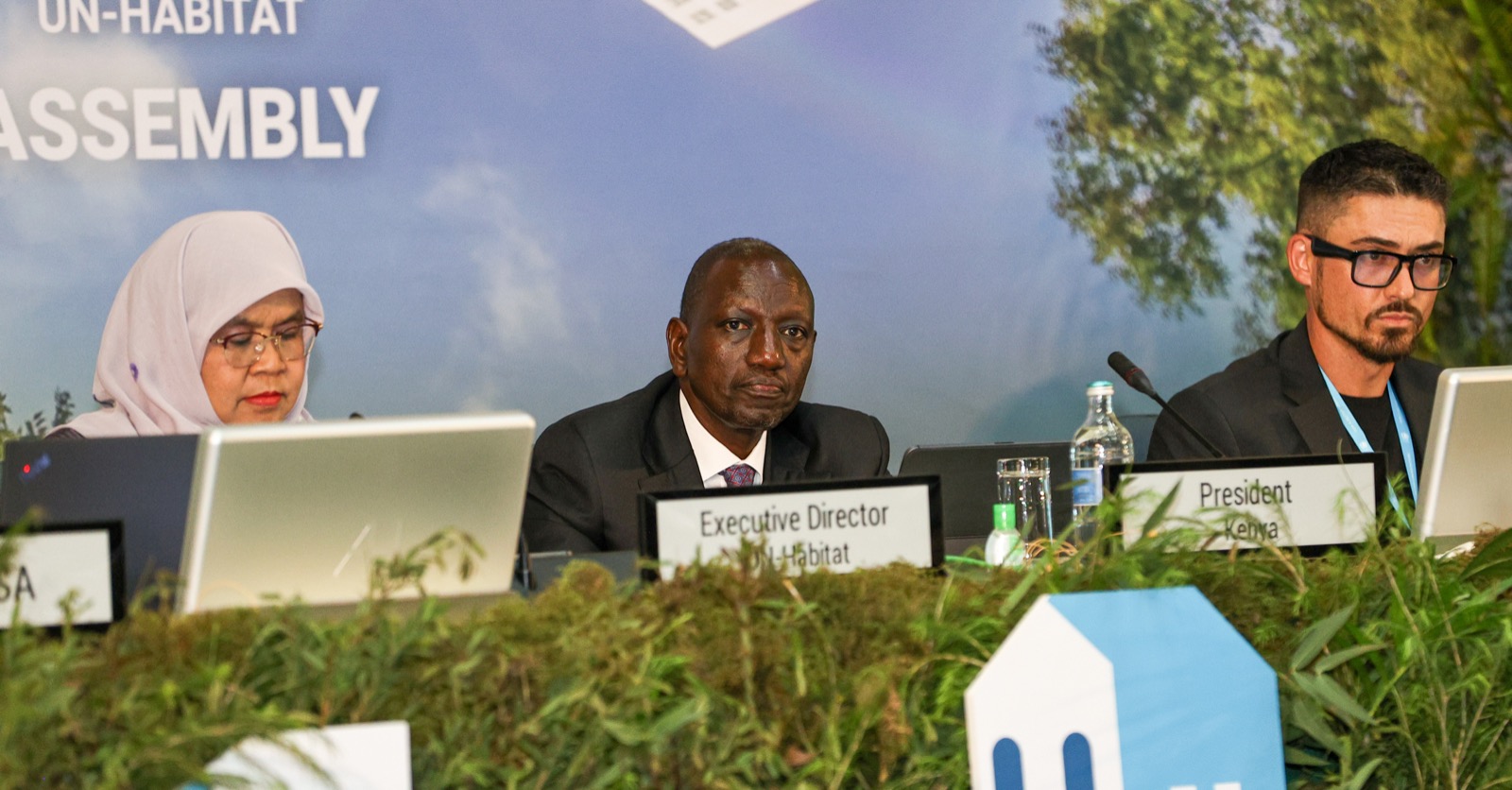 President Ruto at the UN Complex in Nairobi during the opening of the Second Session of the United Nations Habitat Assembly.