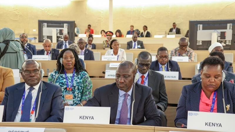President William Ruto at the International Labour Organization, World of Work Summit, in Geneva, Switzerland.