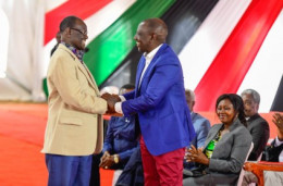 File image of President William Ruto with Kiraitu Murungi.
