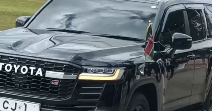 Chief Justice Martha Koome's Toyota Land Cruiser 300 GR Sport arriving at Moi Stadium in Embu County on Thursday, June 1, 2023.