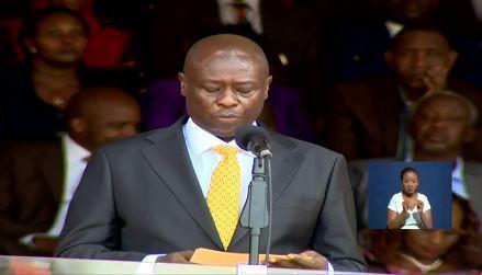 Deputy President Rigathi Gachagua addressing the Madaraka Day celebrations on Thursday, June 1, 2023.