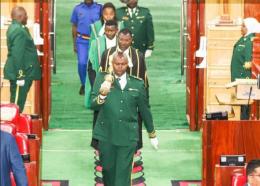 Speaker of the National Assembly Moses Wetangula making entry to the House.