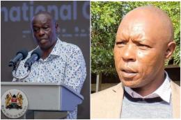 Photocollage of Deputy President Rigathi Gachagua and Maina Njenga.
