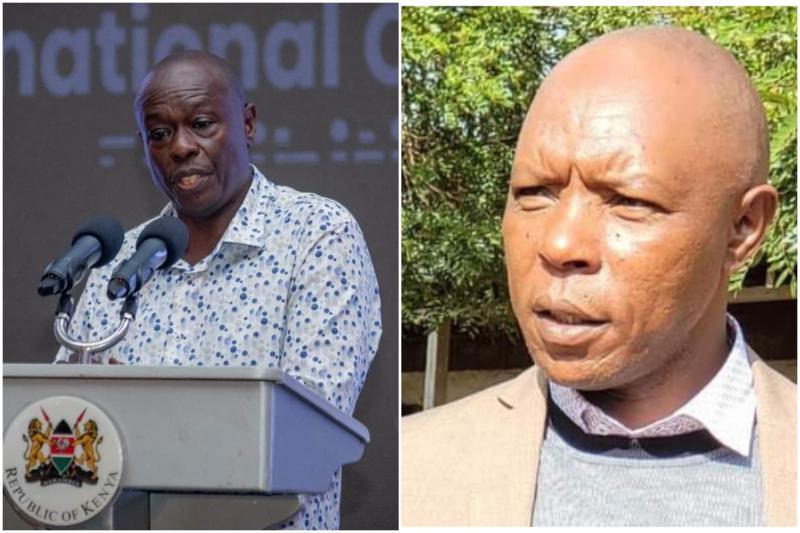 Photocollage of Deputy President Rigathi Gachagua and Maina Njenga.
