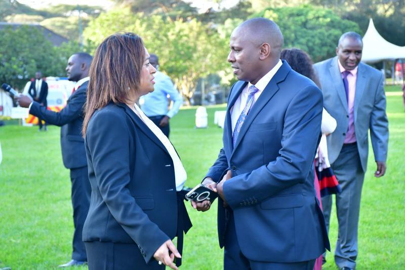 Nairobi Woman Rep Esther Passaris and MP Kimani Ichung'wah.