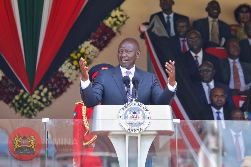 President William Ruto during Madaraka Day Celebrations in Embu County.