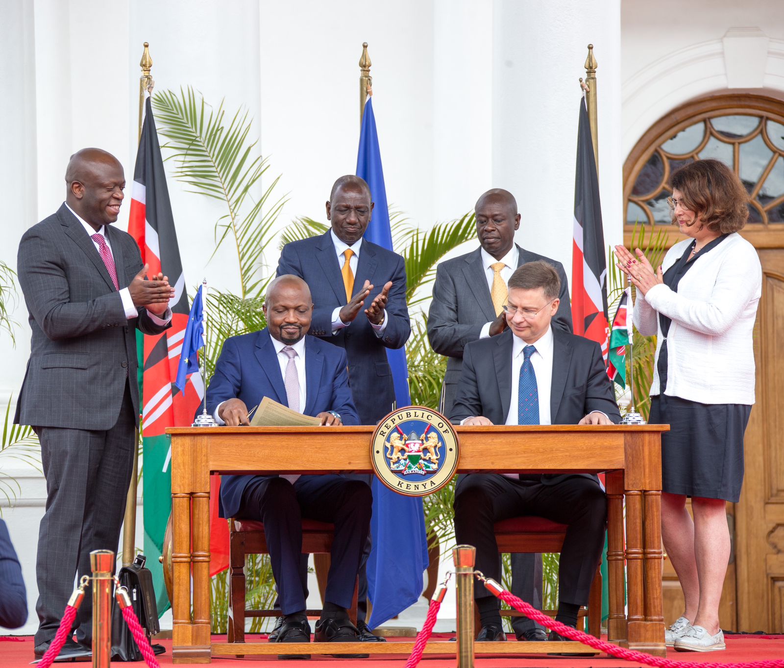 The signing of the European Partnership Agreement between EU and Kenya on Monday, June 19 at State House in Nairobi.