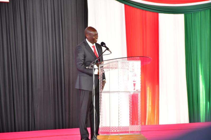 Deputy President Rigathi Gachagua addressing the National Prayer Breakfast.