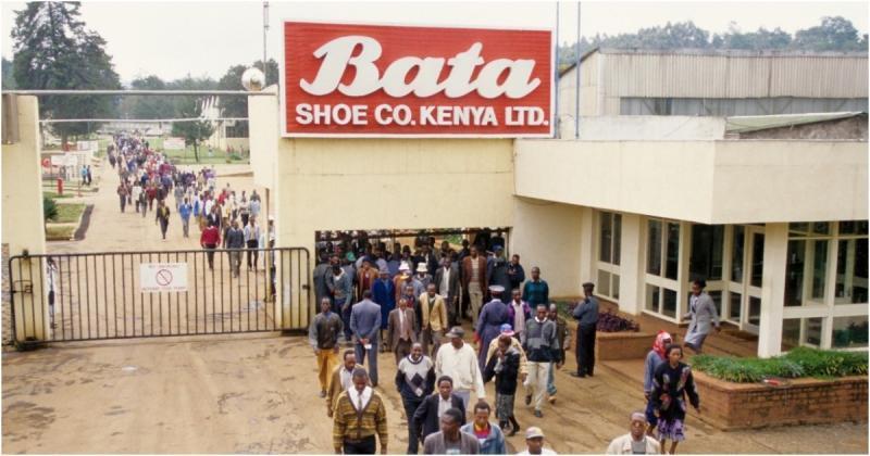Workers leaving Bata Shoe factory in Limuru, Kiambu County.
