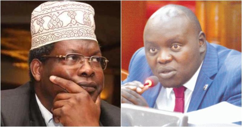 Collaged photos of Lawyer Miguna Miguna and Nandi senator Samson Cherargei.