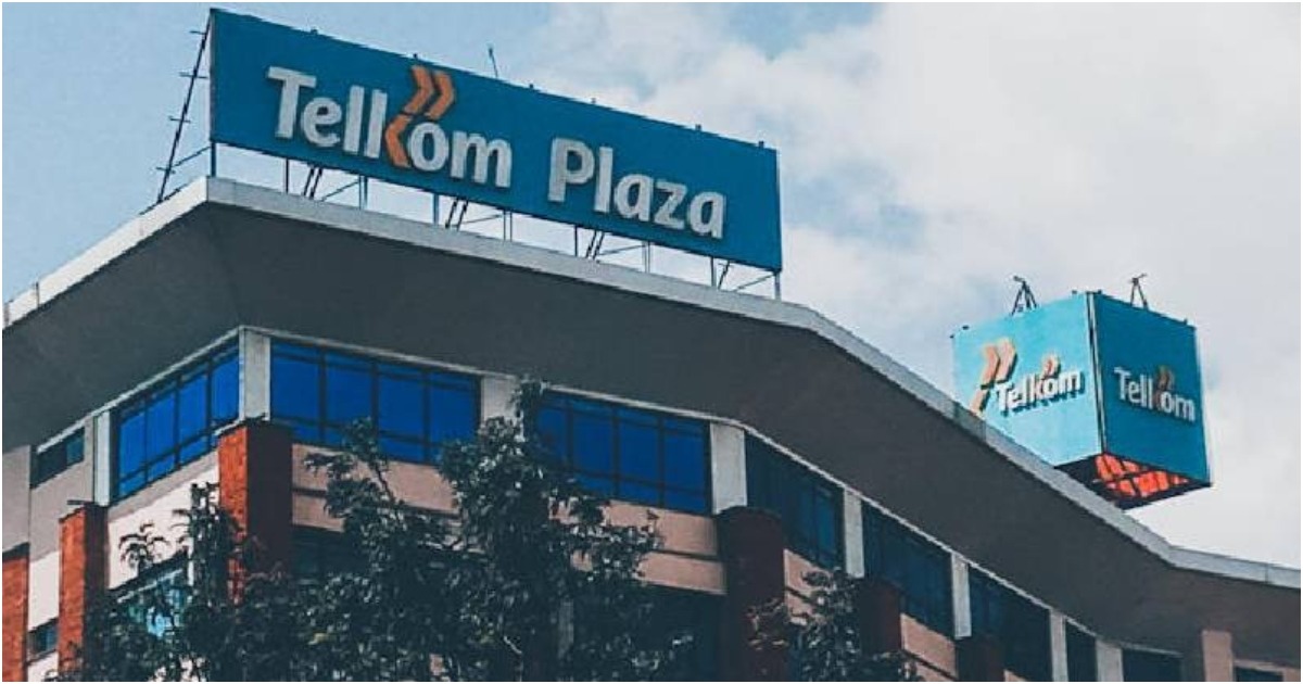 A Telkom Kenya banner.