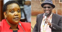 Collaged photos of Labour CS Florence Bore and Gatanga MP Edward Muriu.
