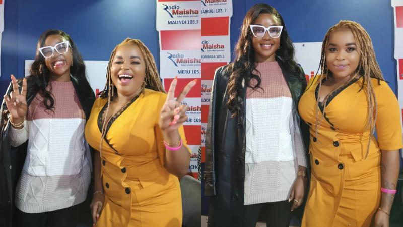A composite image of Azziad Nasenya and Radio Presenter Mwende Macharia.