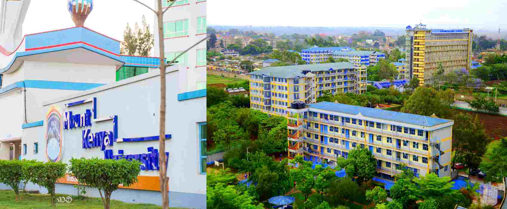 Photocollage of Mount Kenya University.