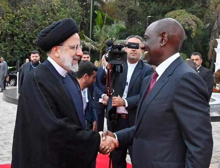 President William Ruto receives Iran President Ebrahim Raisi at State House, Nairobi on Wednesday, June 12, 2023.