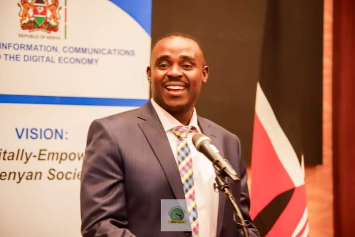 UDA SG Cleophas Malala during the launch of the ICT Ministry One Year Status Report.
