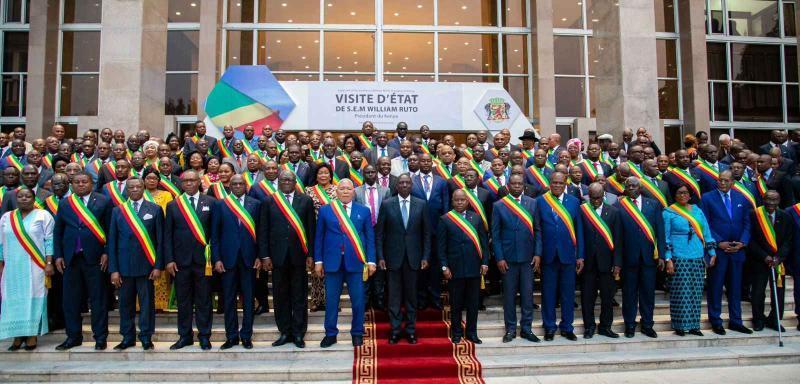 President William Ruto during a joint session of the Congolese Parliament in Brazzaville.