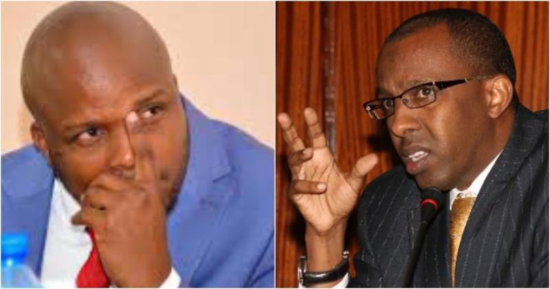 Collaged photos of Lang'ata MP Jalang'o and lawyer Ahmednasir Abdullahi.