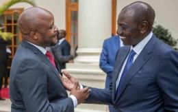 File image of President William Ruto and Jalang'o.