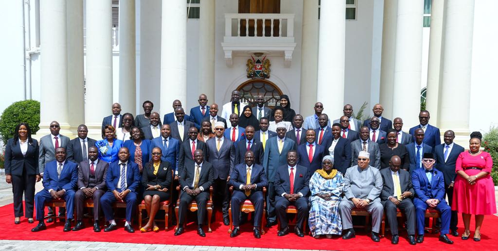 Chief Administrative Secretaries appointed by President William Ruto at State House Nairobi after the swearing-in.
