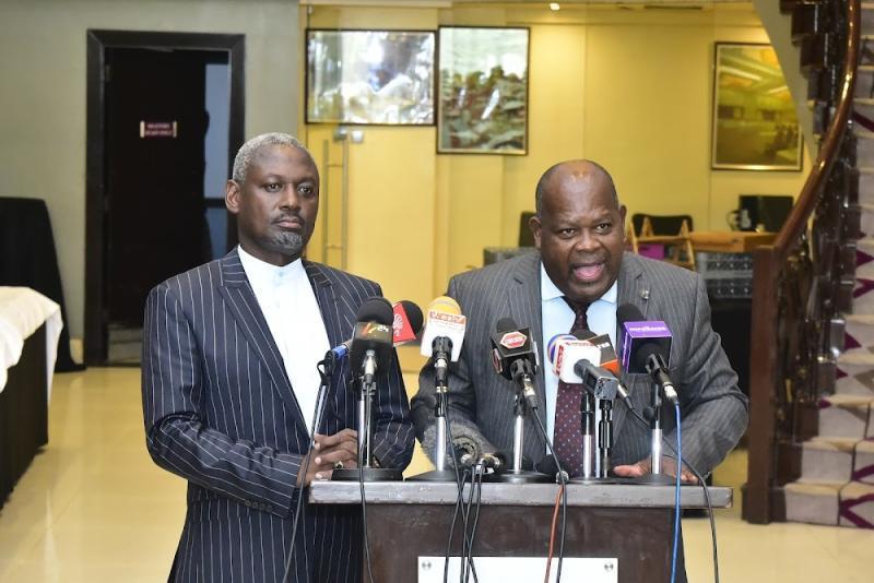 File image of Bipartisan co-chairs Otiende Amollo and George Murugara.