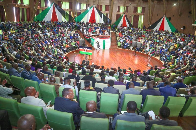 File image of religious leaders at the Bomas of Kenya.
