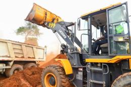 File Image of President Ruto presiding over the launch of the affordable housing project in Busia County.