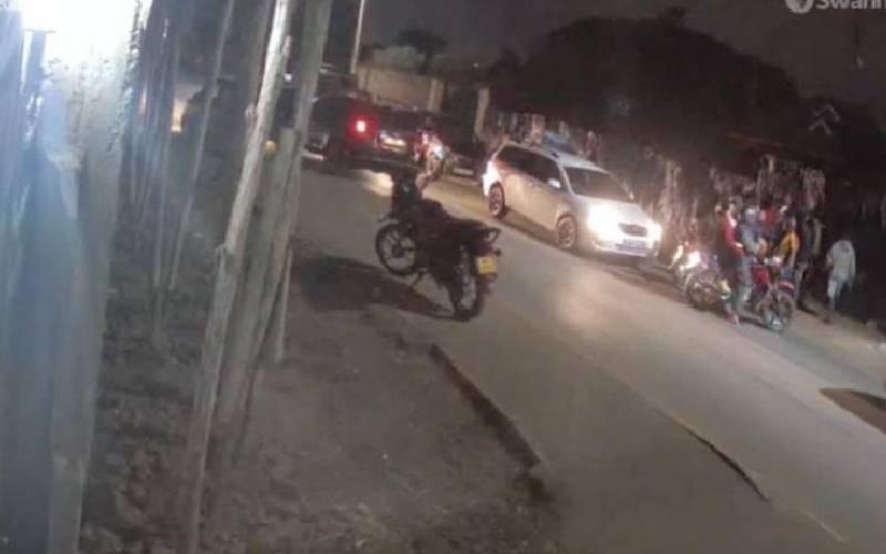 The scene where DCI officer David Mayaka was shot dead.
