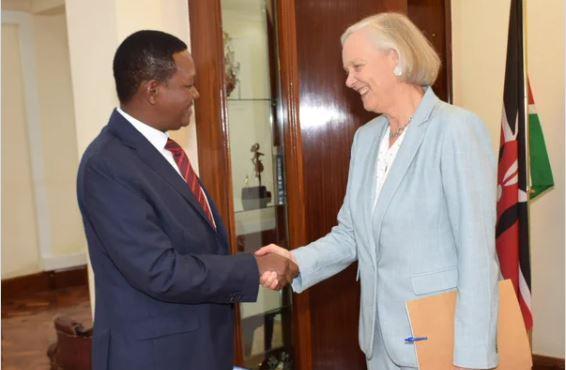 CS Alfred Mutua and Ambassador Meg Whitman.
