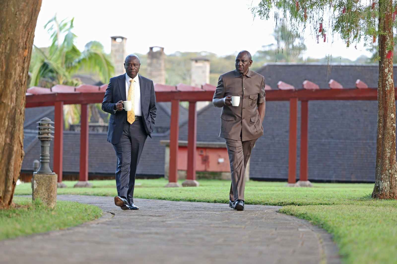 President Ruto and his deputy Gachagua at Sagana State lodge, Nyeri County.